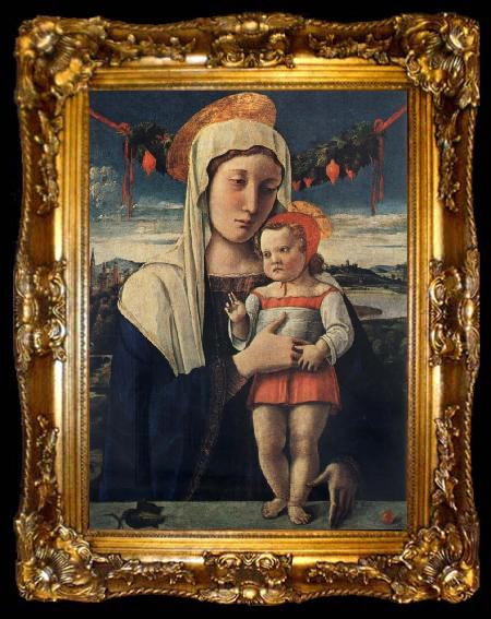framed  Gentile Bellini Madonna and child, ta009-2
